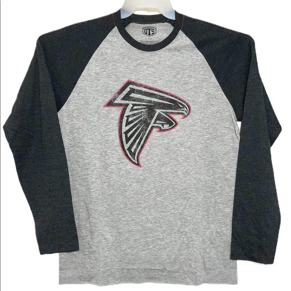 NWT OTS NFL Atlanta Falcons Gray Raglan Tee Sz M - Picture 3 of 7